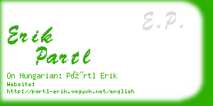 erik partl business card